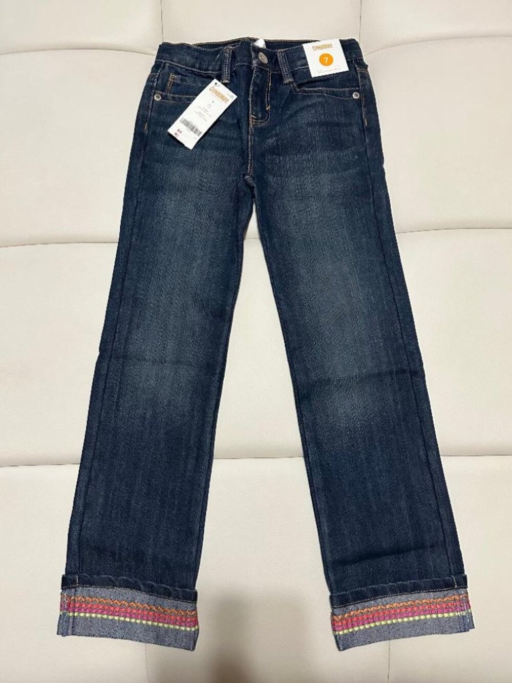 NWT GYMBOREE Girl's Blue Denim Straight Jeans Size 7 MSRP: $41